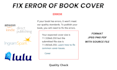 fix your rejected book cover for amazon, ingramspark and lulu