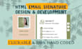 design professional clickable html email signature