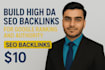 build high da backlinks with white hat SEO for google ranking