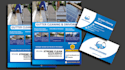 design marketing and promotional real estate digital business flyer with qr code