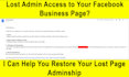 fix your facebook business page
