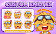 draw twitch emotes, chibi emotes, animated emotes, badges