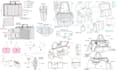 create detailed techpack design, leather handbag, patternmaker backpack, wallet