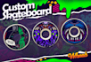 make custom illustration skateboard wheels