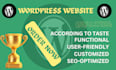 build functional and user friendly wordpress website, wordpress website design