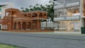 design commercial building exterior and interior with realistic render