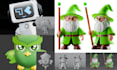 design 3d characters modeling for mascot, animation, and game