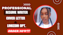 write you a professional resume, cover letter, linkedin