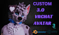 do a custom vrchat avatar, 3d character modeling, rigging, and texturing