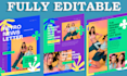 design professional social media posts and canva templates