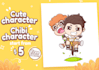 draw cute cartoon and chibi characters