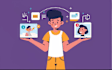 do flat vector illustration or cartoon character