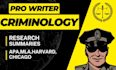 do urgent tasks of criminology, criminal justice, case study and psychology