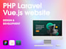 develop your PHP laravel livewire vuejs website