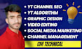 create and setup youtube channel with logo, banner intro and outer