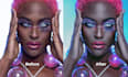 do high end skin retouching on portrait, beauty photo editing