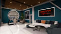 do interior design car showroom, waiting area ,3d render