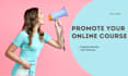 promote your udemy online course with coupon code promotion