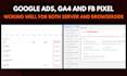 fix or setup ga4 ecommerce tracking, fb pixel, ga4 server side tracking by gtm