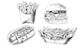 draw food, drinks, recipe illustrations