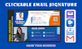 do clickable html email signature, outlook mail, email, gmail signature design