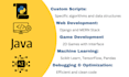 do java, c, cpp, javascript, python programming projects and develop games