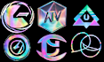 create professional, modern and holographic logo design