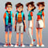 design a 2d cartoon character