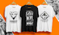 create custom typography minimalist t shirt design