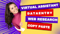 do professional excel data entry web research typing and copy paste