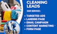 generate house janitorial office commercial gutter window carpet cleaning leads