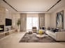 3d interior design living room, kitchen, bath and cgi render