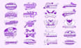 design y2k style retro logo