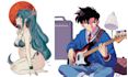 draw aesthetic character, retro anime, line art