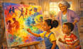 do african american children book illustration for cute illustration