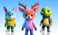 make cute 3d character modeling mascot or animal in blender cartoon style