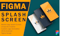 design unique and creative UI UX mobile app animated splash screens in figm