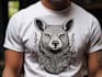make a animal linocut tshirt design for brands