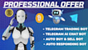 build telegram bot, telegram trading bot, telegram group bot, trading bot