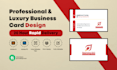 design luxury professional real estate business card with qr code