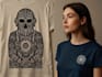 make a linocut tshirt design for brands