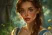beautiful portrait in disney cartoon