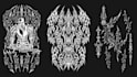 gothic abstract sketch, gothic logo,neotribal