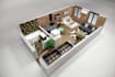 do 3d floorplan, home office, gaming room interior design