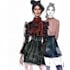 draw a fashion illustration, sketch, portrait