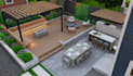 design landscape, backyard, garden, pool and frontyard
