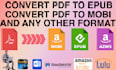convert PDF to epub and PDF to amazon kindle