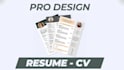 design professional resume and CV design