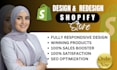 create redesign shopify website, dropshipping store, speed optimization website