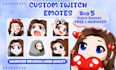 create unique twitch emotes, badges, and sub icons for streamers